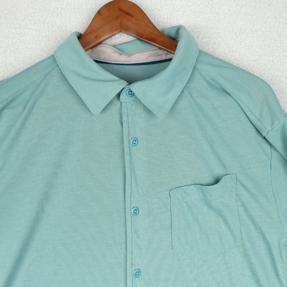 Outdoor Research Button Up Shirt Mens Extra Large Blue Short Sleeve Stretch - Picture 2 of 11